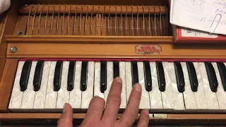 Ba muqabel do chashmam/ harmonium tutorial