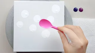 (654) How to paint flowers with a spoon | Cool Painting Hacks | for beginners | Designer Gemma77