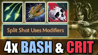 4 Targets Bash with PA Crit [Split Shot Uses Coup de Grace + Bash of the Deep] Dota 2 Ability Draft