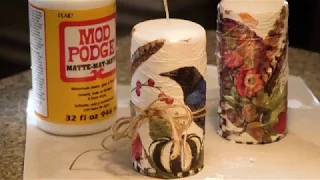 DIY Mod Podge Candle