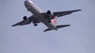Meridiana Boeing 767 flying to JFK by jonfromqueens