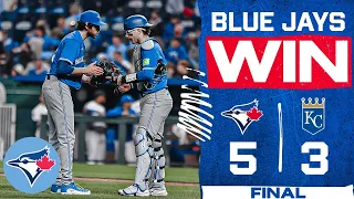 Bichette triples, Varsho hits ANOTHER homer as Blue Jays take first game in Kansas City!