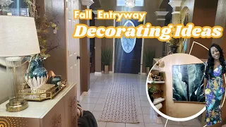 🍂Cozy Fall 2o23 Entryway Decorate With Me|STUNNING FALL ENTRYWAY STYLING IDEAS WITH EMERALD GREEN.