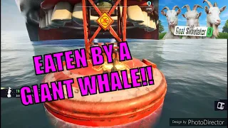 Eaten by a GIANT WHALE!! Real Buoy Achievement Goat Simulator 3