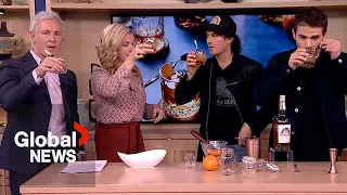 Ian Somerhalder and Paul Wesley mix a "Canadian brother cocktail"