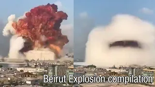 Beirut, Lebanon Explosion Video Compilation  / Compilado de la explosión en Beirut, Líbano