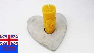 Concrete Heart Candle Holder – Gift or decoration – How to DIY in English demo gift ideas