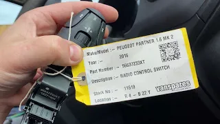 Peugeot partner radio control stalk | EBAY used part 😡