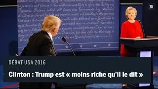 Clinton : Trump n’est « peut-être pas aussi riche et généreux qu’il le dit »