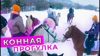 КОННАЯ Зимняя ПРОГУЛКА от Первого Лица / Go Pro