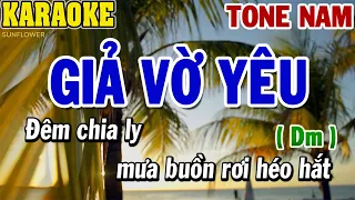 Karaoke Giả Vờ Yêu Tone Nam (Dm) | Karaoke Beat | 84