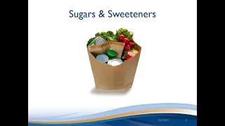 Adult Type 2 Diabetes - 9. Sugars and Sweeteners