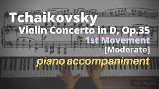 Tchaikovsky - Violin Concerto in D, Op.35, 1st Mov: Piano Accompaniment [Moderate]