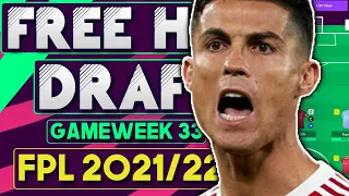 FPL DOUBLE GAMEWEEK 33 FREE HIT | BEST FREE HIT TEAM FOR GW33 | Fantasy Premier League Tips 2021/22