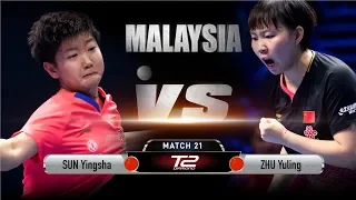 Sun Yingsha vs Zhu Yuling | T2 Diamond Malaysia (Quarter Finals)