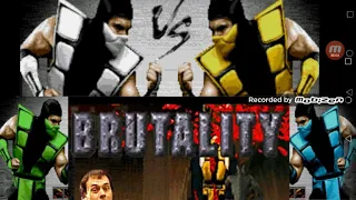 ВСЕ BRUTALITY ВСЕХ ЦВЕТНЫХ НИНДЗЯ ULTIMATE MORTAL KOMBAT 3 [SEGA Ginesis]