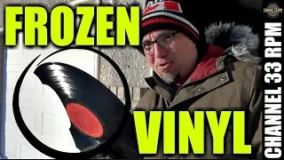 What happens to a vinyl record in extreme cold