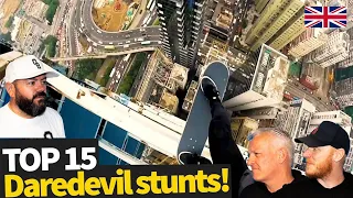 Top 15 Scary Daredevil Stunts REACTION!! | OFFICE BLOKES REACT!!