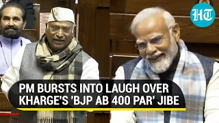 'Modi Ka Aashirwad': PM Laughs As Kharge Taunts BJP MPs In Rajya Sabha, Says 'Abki Baar 400 Par...'