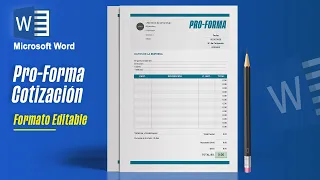 Formato de Cotización o Pro-forma en Word. | Descarga Gratis