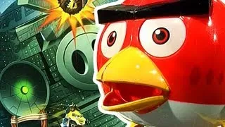 Angry Birds STAR WARS Death Star Destruction Red Bird Helicopter Crash