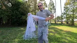 How To Throw a Cast Net... Triple Load Method for Nets 8ft or Bigger