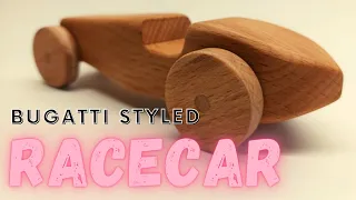 How To Make a Wooden Toy Racecar for Kids - Bugatti-Style