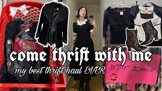 Come Thrift with Me + Thrift Haul !! thrifting designer and wishlist items