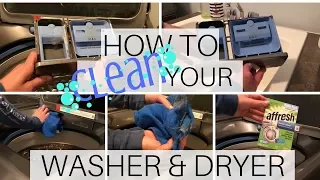 HOW TO CLEAN YOUR WASHER and DRYER | Cleaning Motivation | Affresh