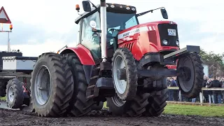 Massey Ferguson 6499 Dyna-VT in front of the sledge doing some great Tractor Pulling | DK Season