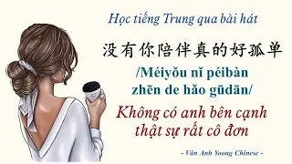 Học tiếng Trung qua bài hát | Không có anh bên cạnh thật sự rất cô đơn 没有你陪伴真的好孤单