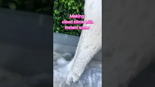 Making cloud slime with instant snow! 🤩 #slimes #slime #slimevideo