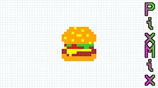 🔥Рисуем по клеточкам вкуснейший гамбургер. 🔥Draw a delicious hamburger on the cells. #shorts