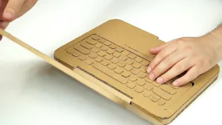 Как сделать картонный ноутбук