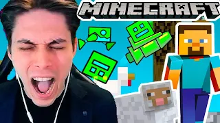 МАЙНКРАФТ В GEOMETRY DASH ! МОИ НЕРВЫ ! - Geometry Dash Minecraft