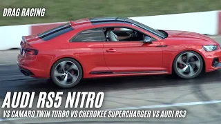 Audi RS5 vs Camaro Twin Turbo vs Cherokee Superchager Nitro vs Audi RS3 | ARRANCONES