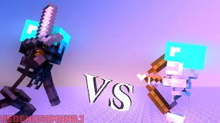 Skeleton vs Wither Skeleton [Improved Version] - Minecraft Monster Duel | Minecraft Animation