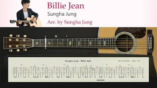 Billie Jeans (Michael Jackson) | Fingerstyle Guitar Tab | Arr.  by Sungha Jung