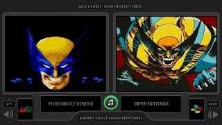 Wolverine: Adamantium Rage (Sega Genesis vs Snes) Side by Side Comparison