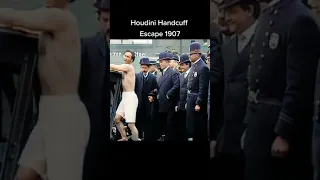 Houdini Handcuff Escape 1907 #oldfootage #colorized #shorts #timemashine #timecapsule