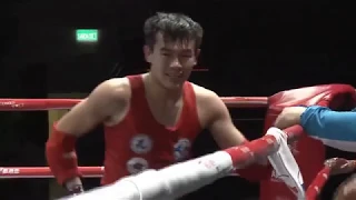 57 kg: Almaz Sarsembekov (KAZ) - Man Long Ng (MAC). Semifinal. Asia Championship 2018 (Macao)