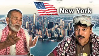 Tribal People React To New York City (NYC), USA 🇺🇸 - by drone [4K]