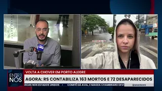 Com chuva forte, água volta a subir e inundar ruas de Porto Alegre