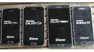 Samsung Galaxy S7 vs Note 4 vs S5 vs S5 mini benchmark test