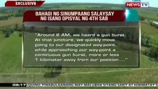 PNP-SAF at mga sundalong nakatalaga sa Maguindanao, nag-inuman umano bago ang Oplan Exodus