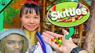 AMERICAN REACTS to Asian Tribes Try SOUR American Candy!! Which One Did They Hate?!