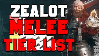 Zealot Melee Weapon Tier List in Darktide