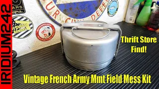 Vintage French Army Mmt Field Mess Kit - Thrift Store Find Cheap!