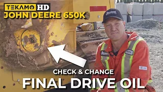 How to Change FINAL DRIVE OIL / Check Final Drive Oil - John Deere Dozer 650K