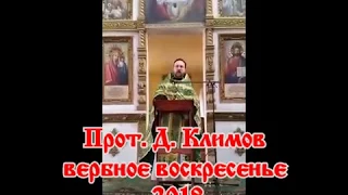 Прот  Д  Климов Вербное воскресенье 2018